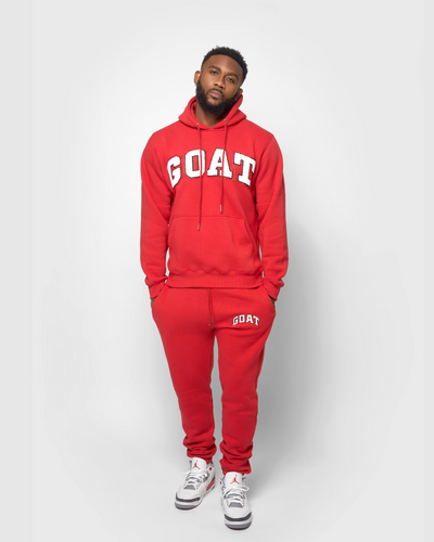 GOAT Arch Logo Chenille Sweatsuit (Fire Red)