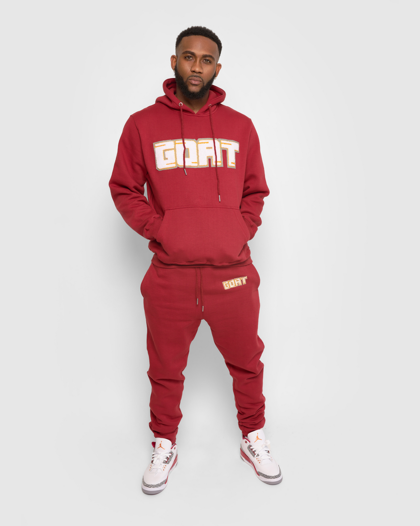 GOAT Classic Chenille Sweatsuit (Cardinal Red)